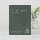 Invitation Palmiers minimaux modernes | Fin de semaine d'anni (Debout devant)