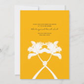 Invitation Palmiers noués Destination Tropicale Mariage (Dos)