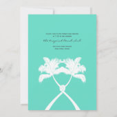 Invitation Palmiers noués Destination Tropicale Mariage (Dos)