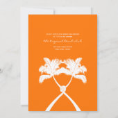 Invitation Palmiers noués Destination Tropicale Mariage (Dos)