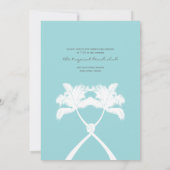 Invitation Palmiers noués Destination Tropicale Mariage (Dos)