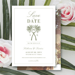 Invitation Palmiers Noués Mariage Tropical Save The Date
