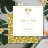 Invitation Palmiers noués Monogram Beach Engagement Party