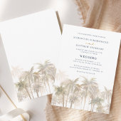Invitation Palmiers Plage tropicale Mariage