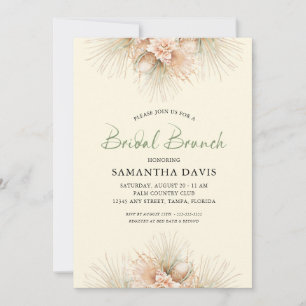 Invitation Palmiers séchés Sage Green Boho Bridal Brunch
