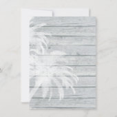 Invitation Palmiers sur la plage de bois Mariage Save the Dat (Dos)