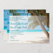 Invitation Palmiers sur la plage Destination Wedding Invitati (Devant / Derrière)