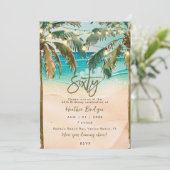 Invitation Palmiers tropicaux 60e anniversaire (Debout devant)