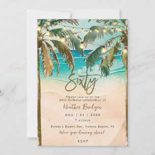 Invitation Palmiers tropicaux 60e anniversaire