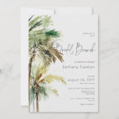 Invitation Palmiers tropicaux Brunch nuptial moderne (Devant)