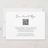 Invitation Palmiers tropicaux Calligraphie Destination Mariag (Dos)