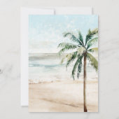 Invitation Palmiers tropicaux de plage 80e anniversaire (Dos)