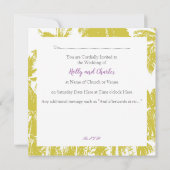 Invitation Palmiers tropicaux Design Plage Mariage (Dos)