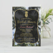 Invitation Palmiers tropicaux et Fête des mariées d'ananas (Debout devant)