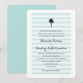 Invitation Palmiers tropicaux et tripes| Mariage (Devant / Derrière)
