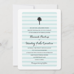 Invitation Palmiers tropicaux et tripes  Mariage