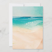 Invitation Palmiers tropicaux fête du 50e anniversaire (Dos)