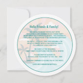 Invitation Palmiers Tropicaux Hawaiiens Sur Faux Cork (Dos)