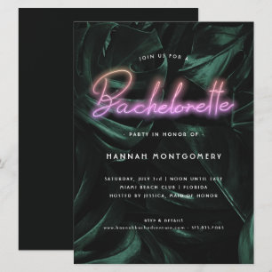 Invitation Palmiers Tropicaux Luxueux   Enterrement de Vie de