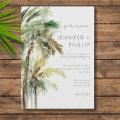 Invitation Palmiers tropicaux Mariage moderne