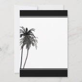 Invitation Palmiers tropicaux noirs et blancs (Dos)