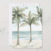 Invitation Palmiers tropicaux Ocean Beach Anniversaire (Dos)