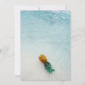 Invitation Palmiers tropicaux Pineappa Beach Sand Mariage (Dos)