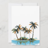 Invitation Palmiers tropicaux Plage Destination Mariage (Dos)