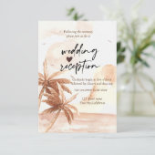 Invitation Palmiers Tropicaux Rustiques Réception de mariage (Debout devant)