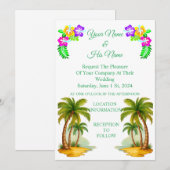 Invitation Palmiers tropicaux Thunder_Cove  (Devant / Derrière)