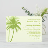 Invitation Palmiers verts Plage tropicale Mariage (Debout devant)