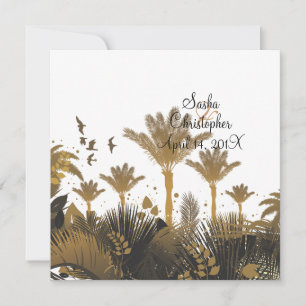 Invitation Palmiers Vintages PixDezine