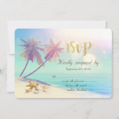 Invitation Palms Beach Coquillages Répondre (Devant)