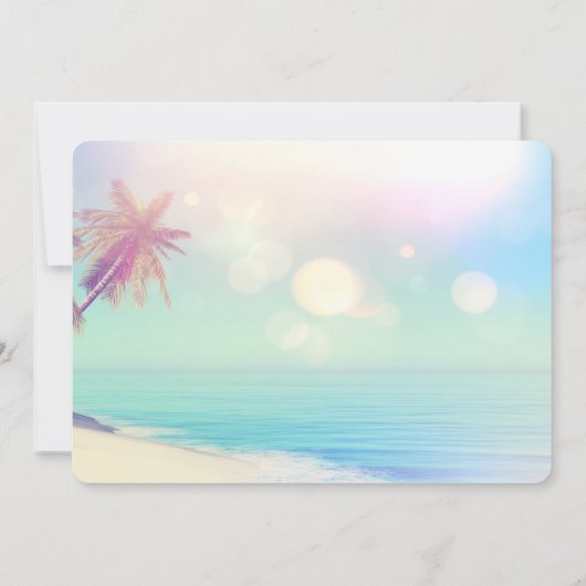 Invitation Palms Beach Coquillages RSVP  (Dos)