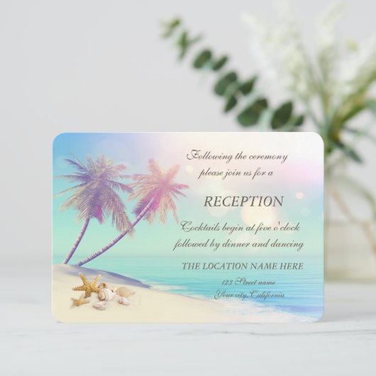 Invitation Palms Beach Seashing Réception I (Debout devant)