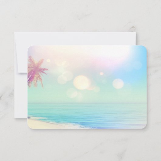 Invitation Palms Beach Seashing Réception I (Dos)