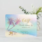 Invitation Palms Beach Seashs RSVP (Debout devant)