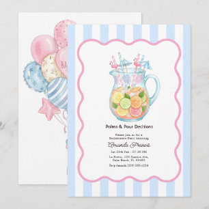 Invitation Palms & Pour Decisions Palm Beach Enterrement de V