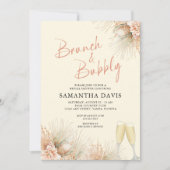 Invitation Palms séchés Boho Brunch & Bubbly Fête des mariées (Devant)