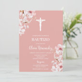 Invitation Palo de Rosa bautismo (Debout devant)
