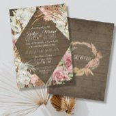 Invitation Pampa rustique Plage tropicale flush flush