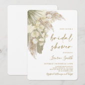 Invitation Pampas à la luffée palmiers séchés lunaria Fête de (Devant / Derrière)