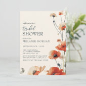 Invitation Pampas Autumn Beige Fête des mariées (Debout devant)