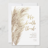 Invitation Pampas avant qu'elle marche sur la Fête des mariée (Devant)