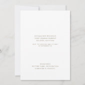 Invitation Pampas avant qu'elle marche sur la Fête des mariée (Dos)