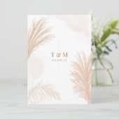 Invitation Pampas beige Gris (Debout devant)