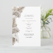 Invitation Pampas Beige Les deux définit les parents Mariage  (Debout devant)