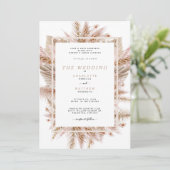 Invitation Pampas Beige Les Deux Parents Mariage II (Debout devant)
