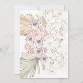 Invitation Pampas Blanche Grass séché Floral Tropical Jungle (Dos)