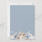 Invitation pampas bleu poussiéreux gazon beige nuptiale (Dos)